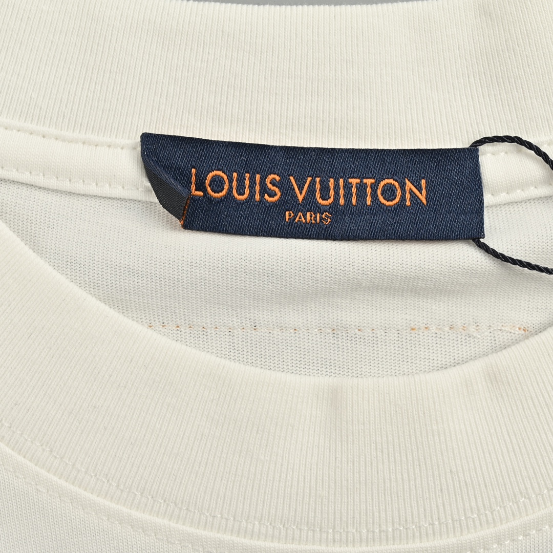 Louis Vuitton/路易威登 24ss 前后撞色刺绣logo短袖