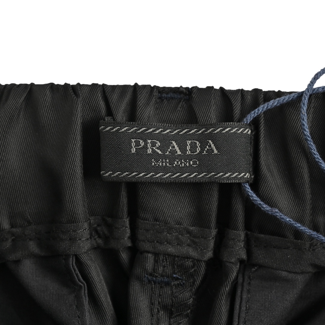 Prada/普拉达 侧边条纹织带尼龙长裤