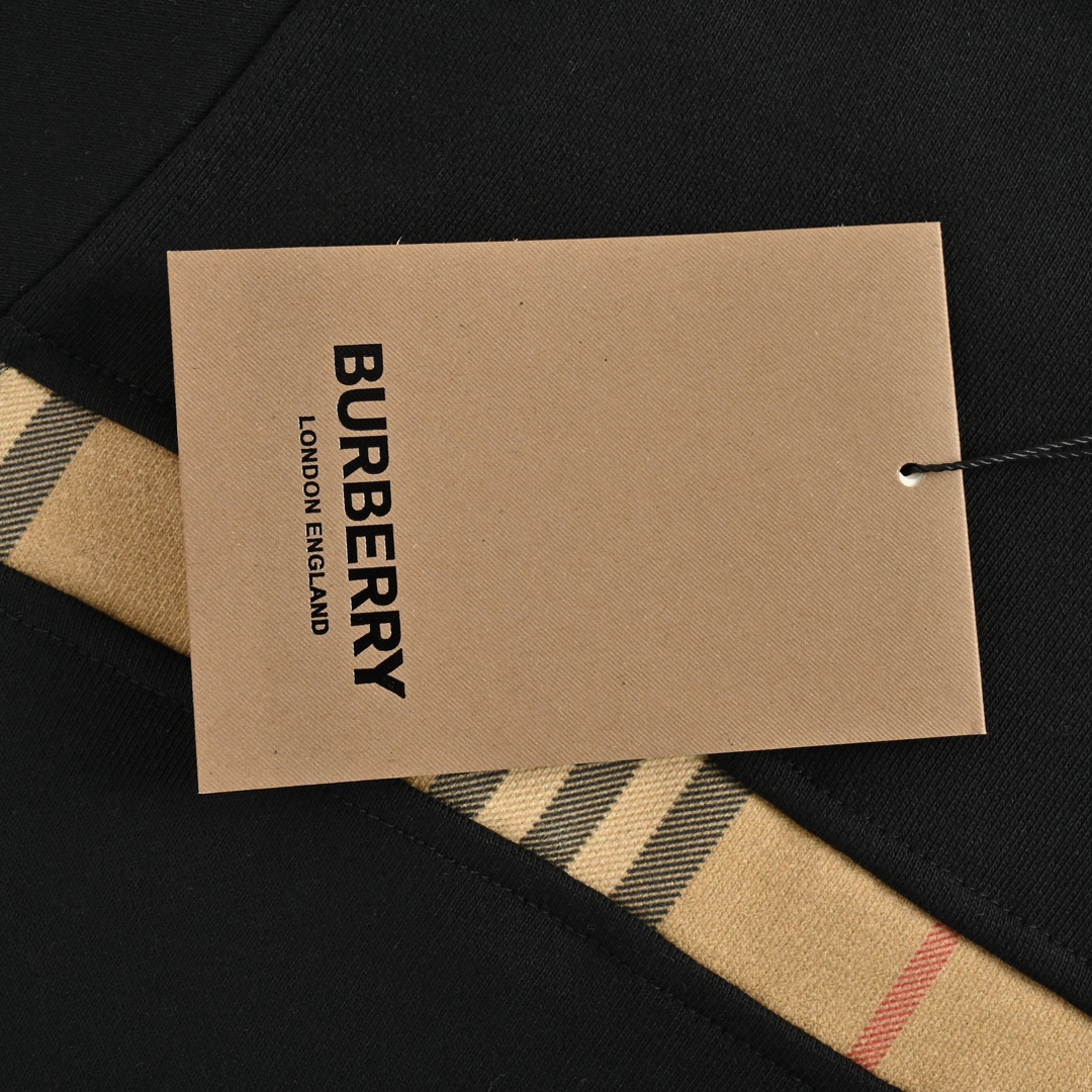 Burberry/巴宝莉 胸前格纹织带圆领卫衣