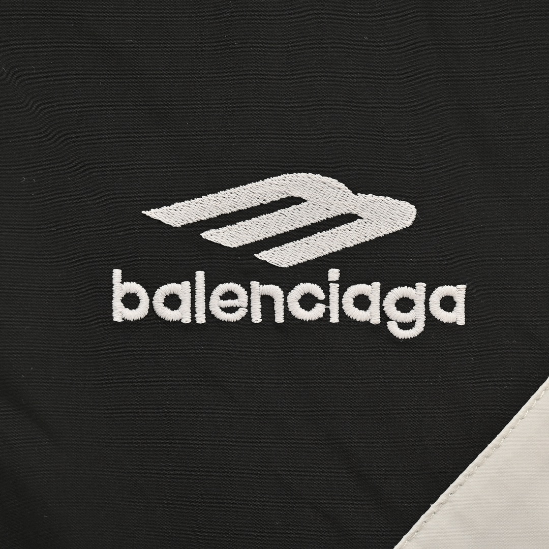 Balenciaga/巴黎世家 3B红白拼接连帽冲锋衣夹克外套