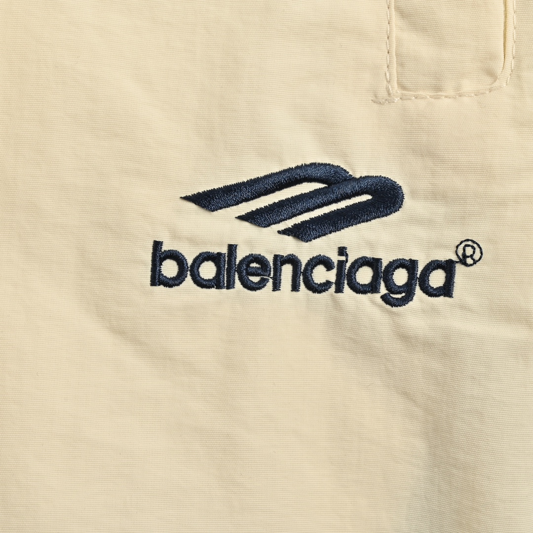 Balenciaga/巴黎世家 23Fw 走秀款拼接运动套装长裤  杏色