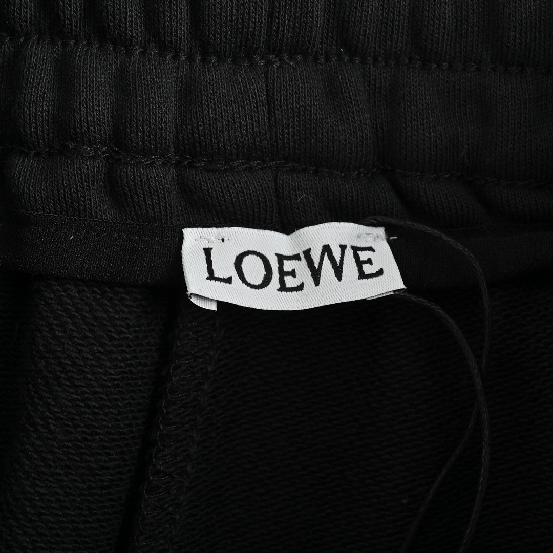 Loewe/罗意威 23Fw 刺绣拼色徽标logo长裤 面料采用400g水洗毛圈棉面料