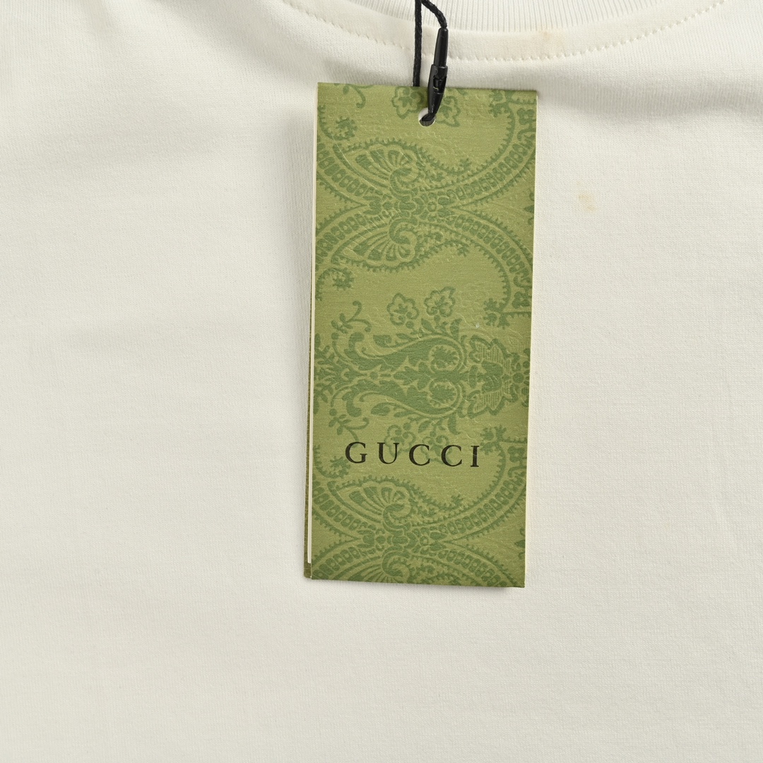 Gucci/古驰 24ss 贴布刺绣小狮子logo短袖 春夏古驰新款最顶级的品质专柜原单短袖