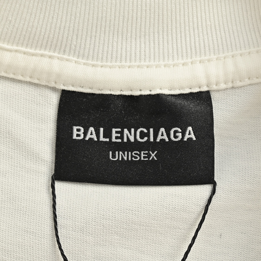 Balenciaga/巴黎世家 24Fw 沙滩画夜景印花长袖T恤