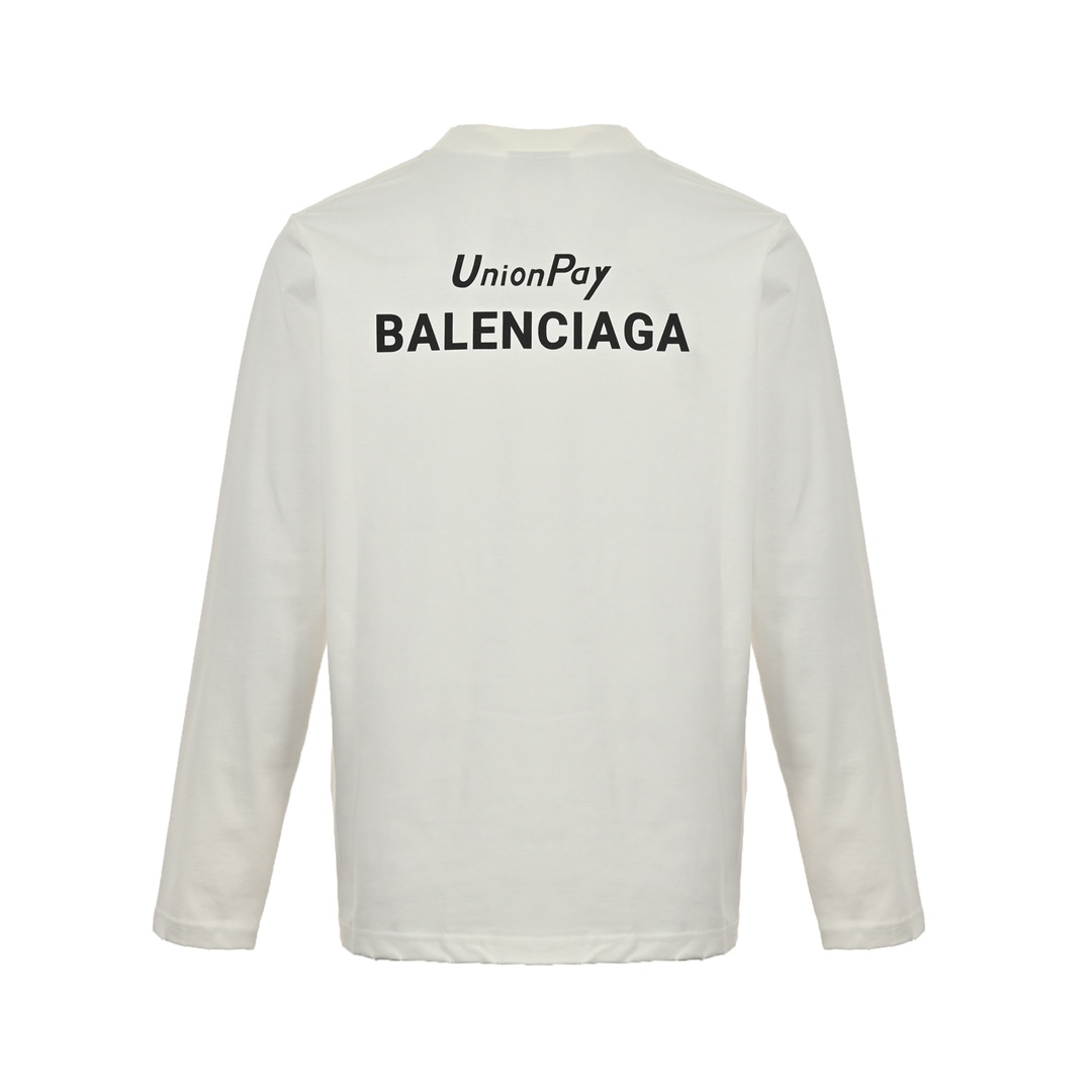 Balenciaga/巴黎世家 24Fw 支付方式印花长袖T恤