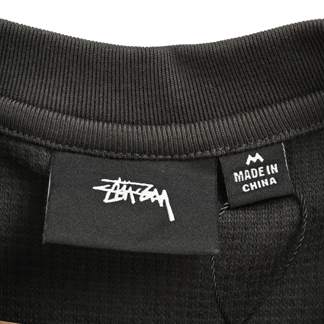 Stussy/斯图西 23Fw 字母印花华夫格长袖T恤