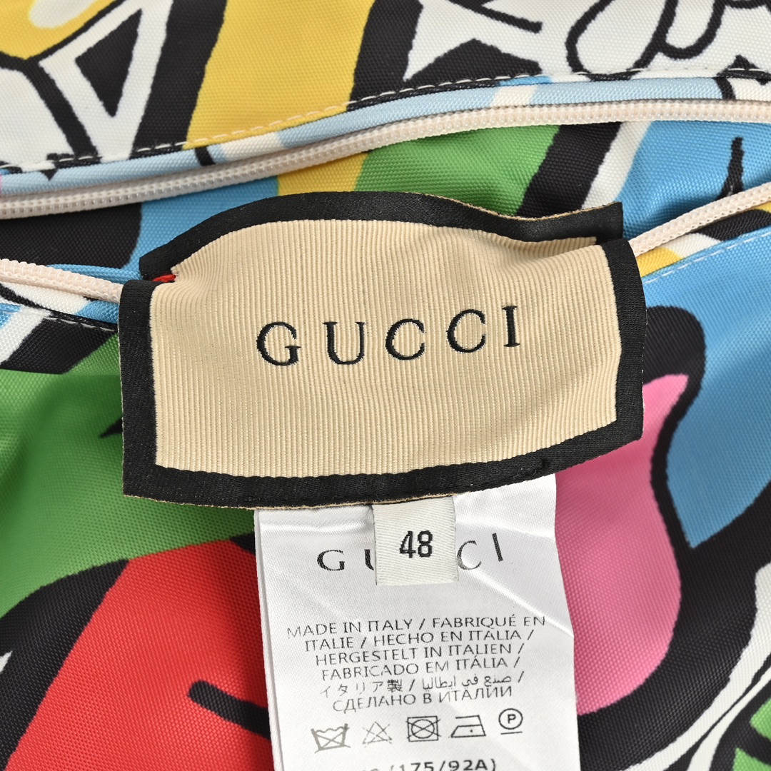 Gucci/古驰 24Fw 爱心樱桃趣味涂鸦双面穿夹克外套