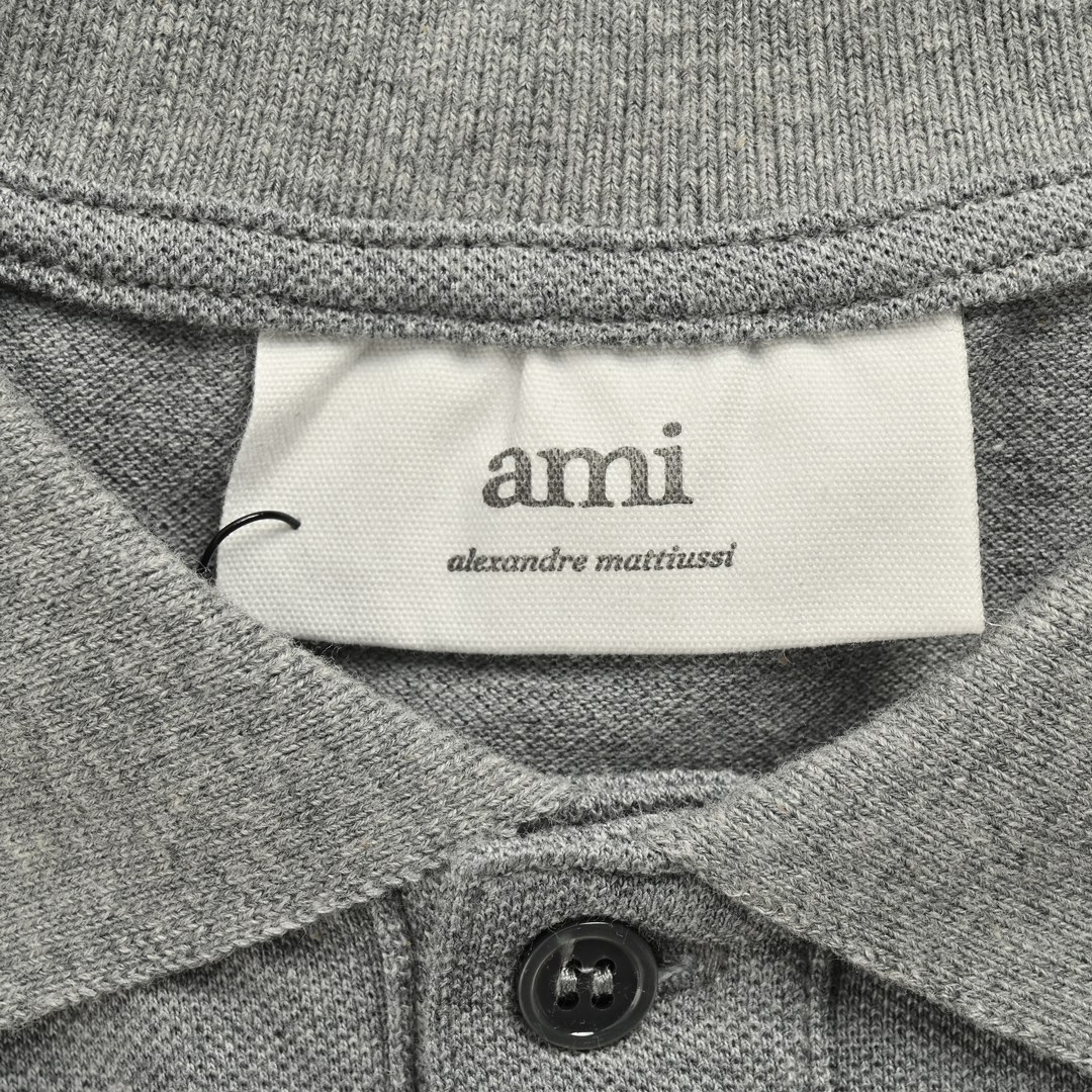 Ami Paris 24Fw 爱心飘带翻领长袖T恤