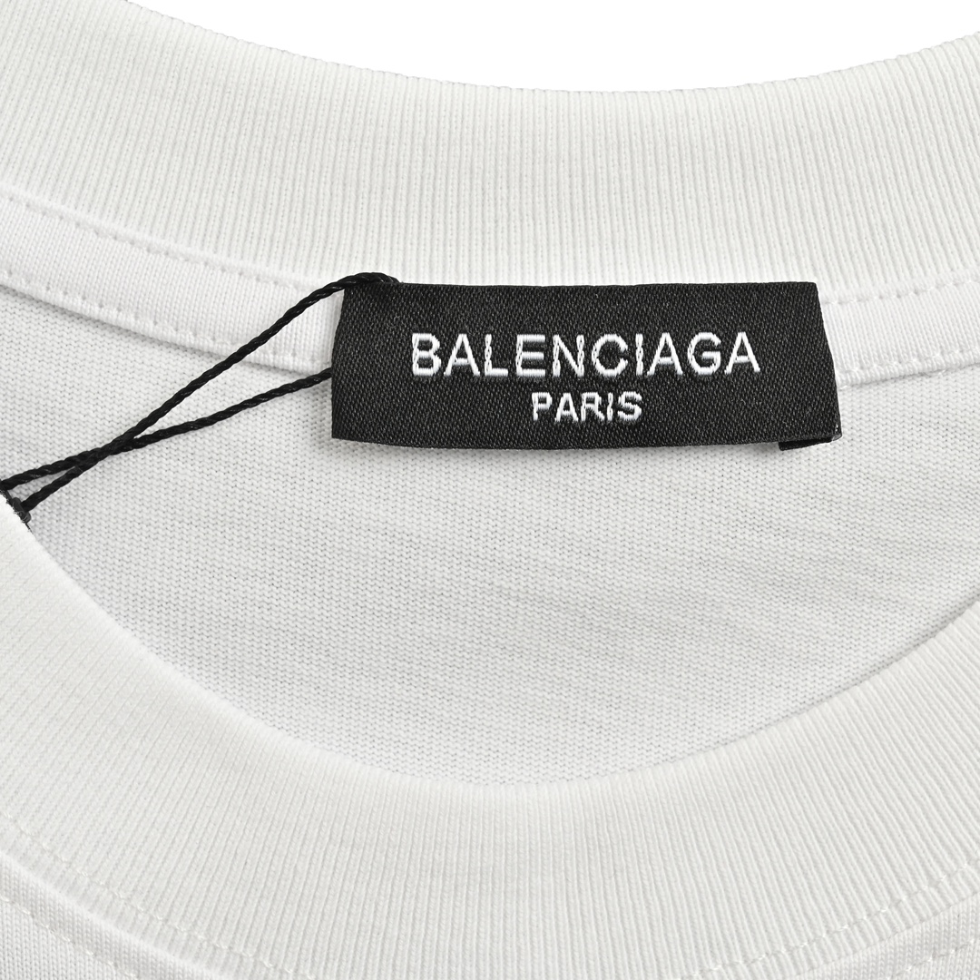 Balenciaga/巴黎世家 24ss 方块3标印花短袖