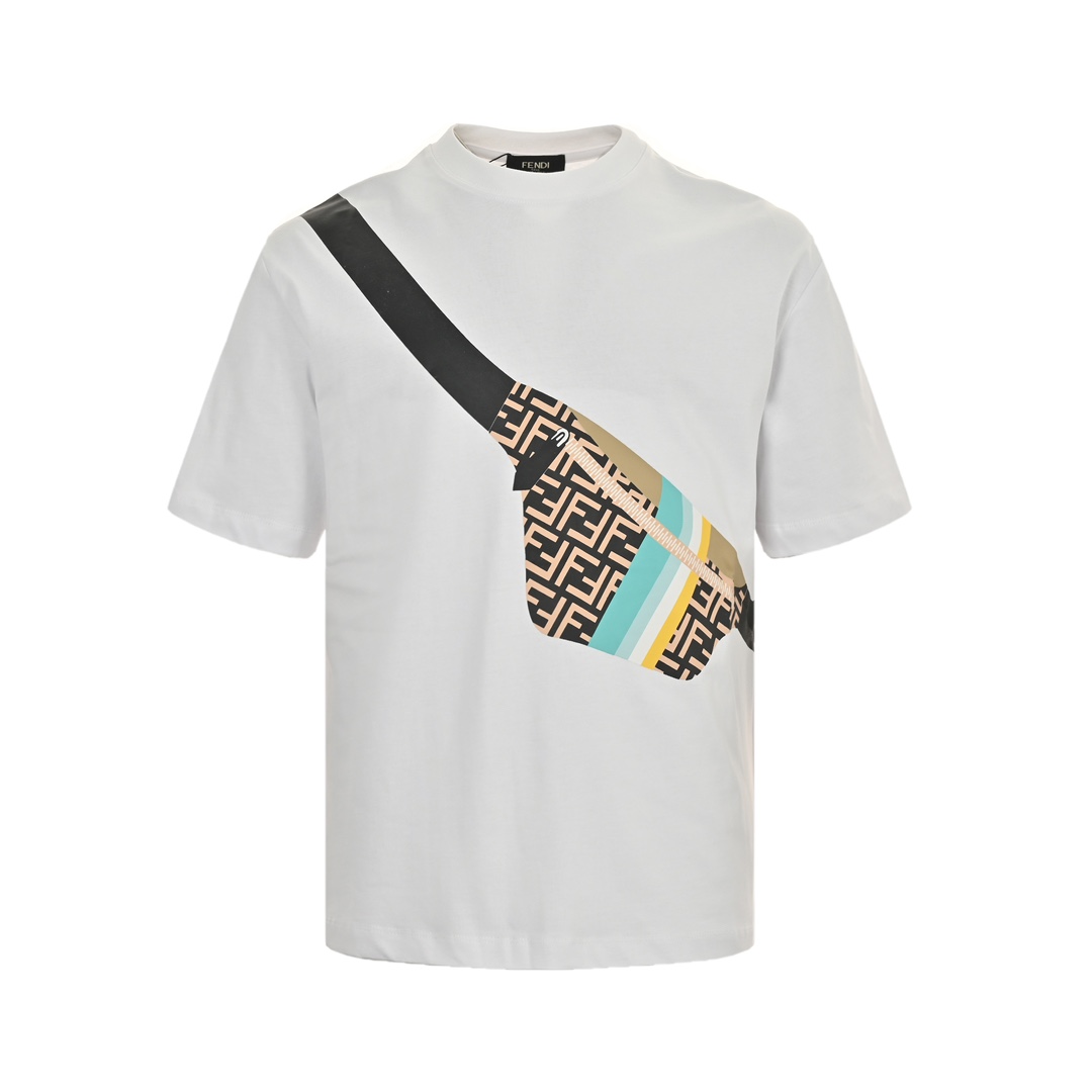 Fendi/芬迪 24ss 胸包印花短袖