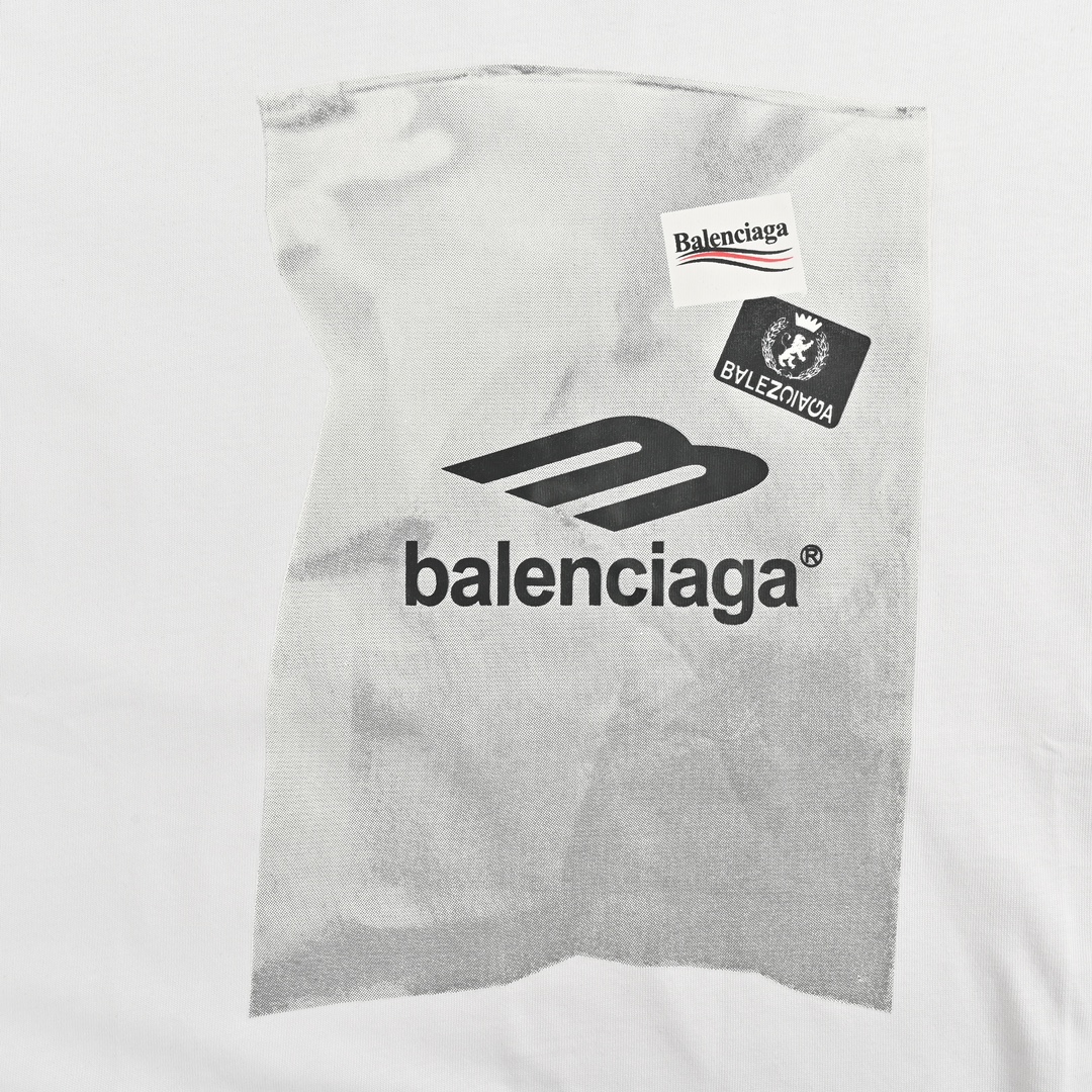 Balenciaga/巴黎世家 24ss 护照logo印花短袖