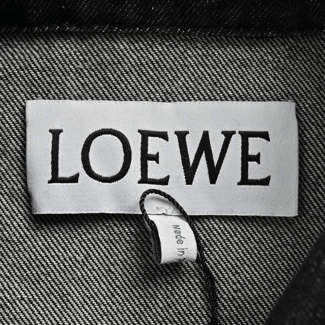 Loewe/罗意威 24Fw 镂空贴布logo套装牛仔外套 LOEWE Anagram单宁牛仔外套