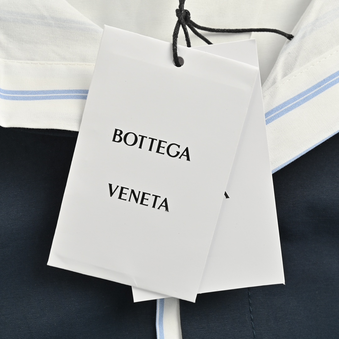 Bottega Veneta/BV 假两件短袖衬衫 真两件短袖衬衫