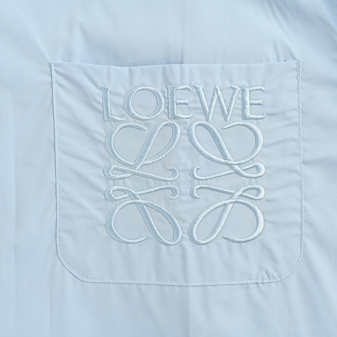 Loewe/罗意威 24Fw 口袋刺绣logo衬衫