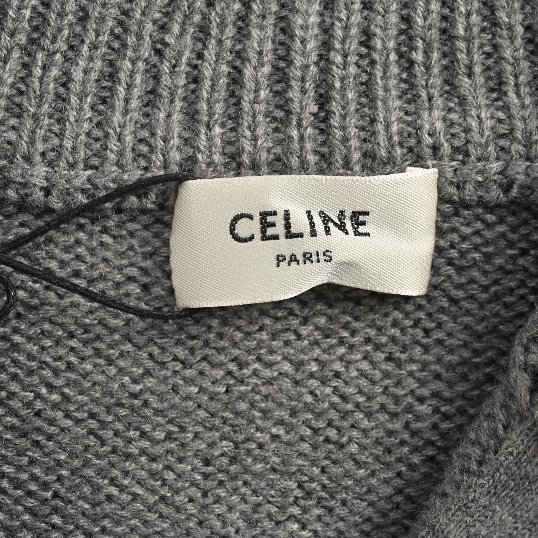 Celine/赛琳 凯旋门刺绣高领针织毛衣