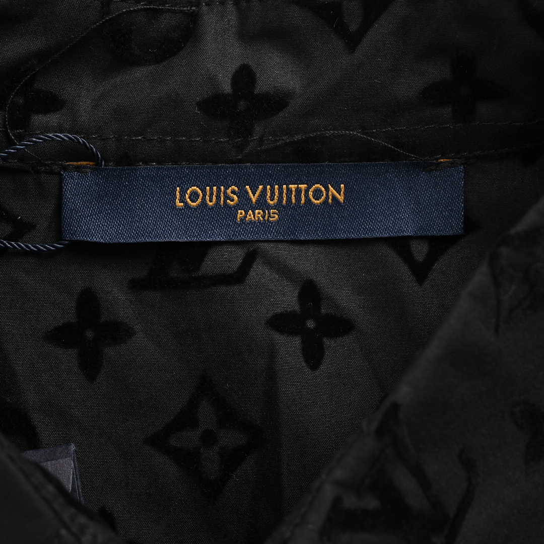 Louis Vuitton/路易威登 22Fw 植绒老花衬衫