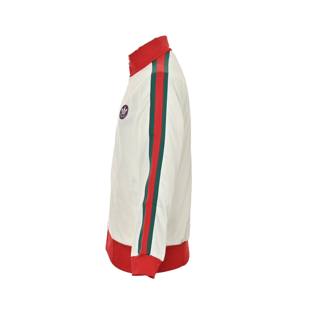 Gucci & Adidas 联名款白红拼接织带拉链外套