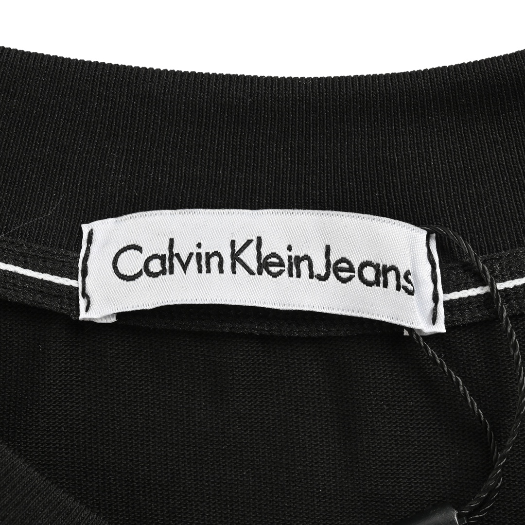 Calvin Klein CK刺绣印花长袖T恤