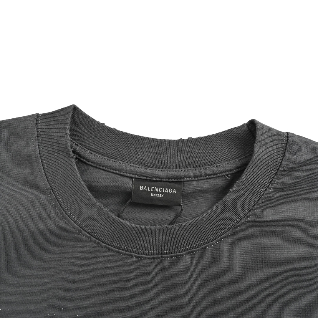 Balenciaga/巴黎世家 24Fw 模糊可乐印花长袖T恤