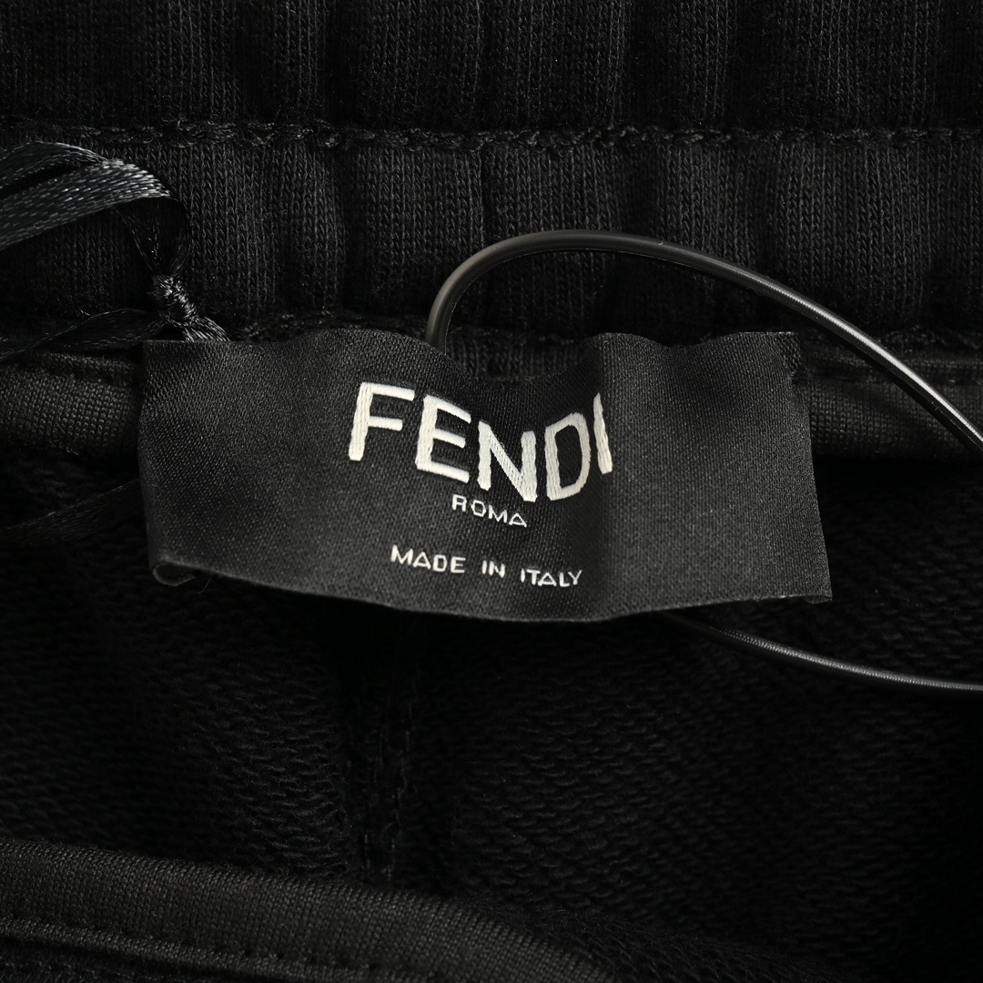 Fendi/芬迪 24Fw 双F刺绣logo织带长裤