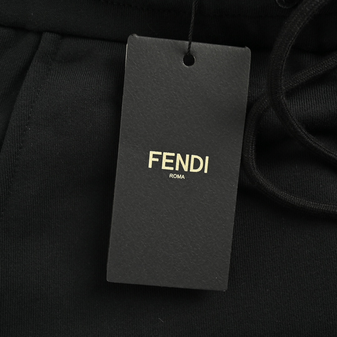 Fendi/芬迪 24Fw 小眼睛刺绣双F织带长裤