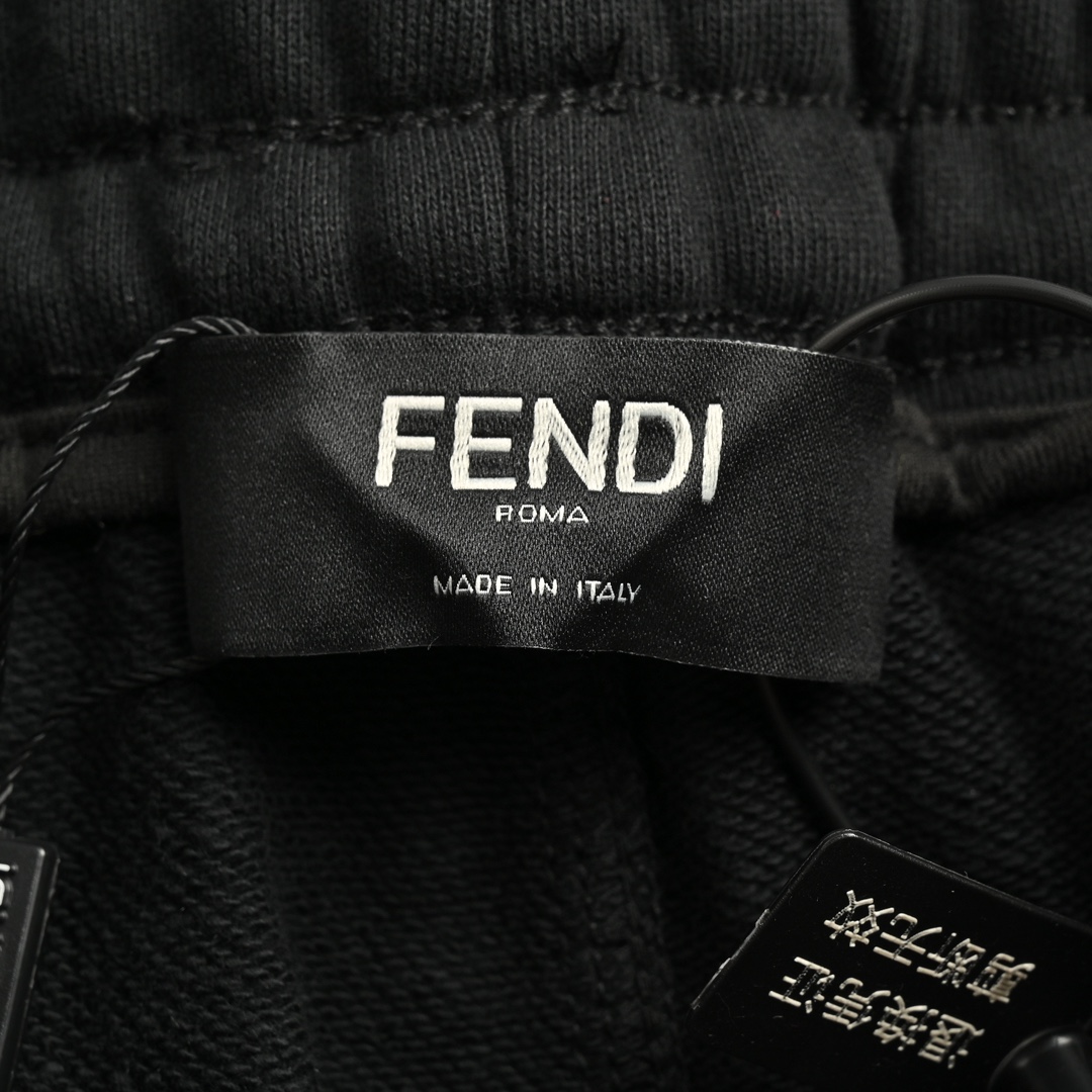 Fendi/芬迪 24Fw 小眼睛刺绣双F织带长裤