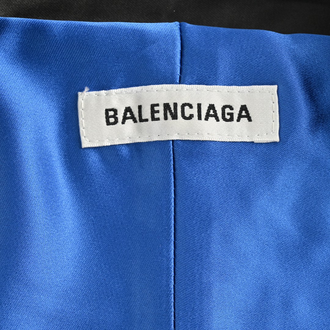 Balenciaga/巴黎世家 24Fw 蓝白拼接立领夹克外套