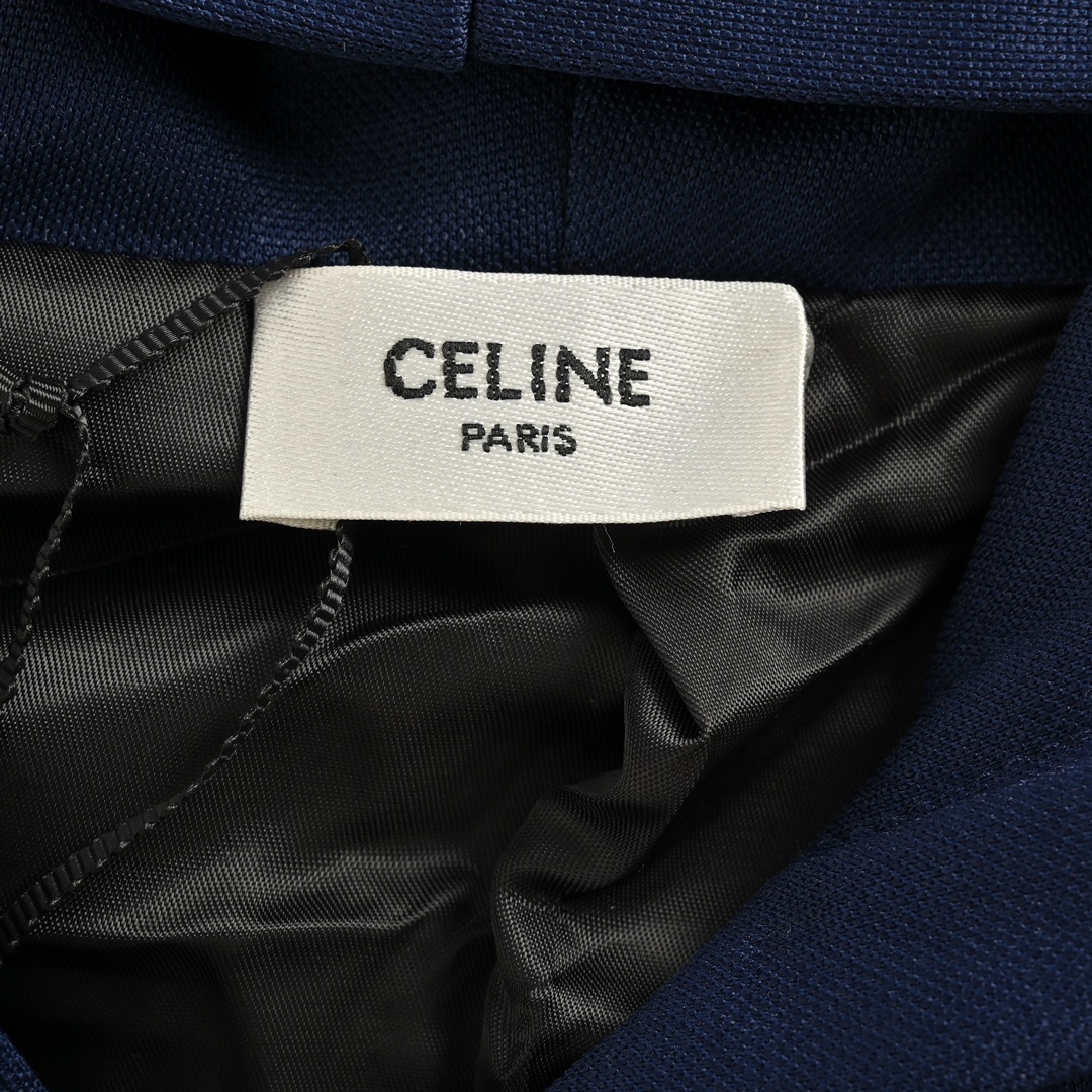 Celine/赛琳 24Fw 双面平纹织带连帽夹克外套