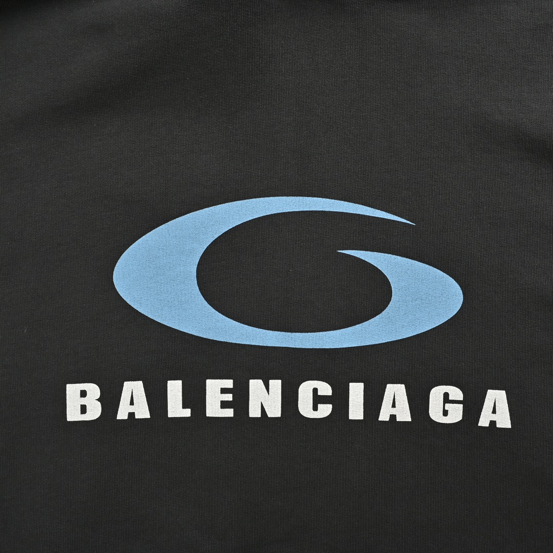 Balenciaga/巴黎世家 loop sports 蓝环印花连帽卫衣