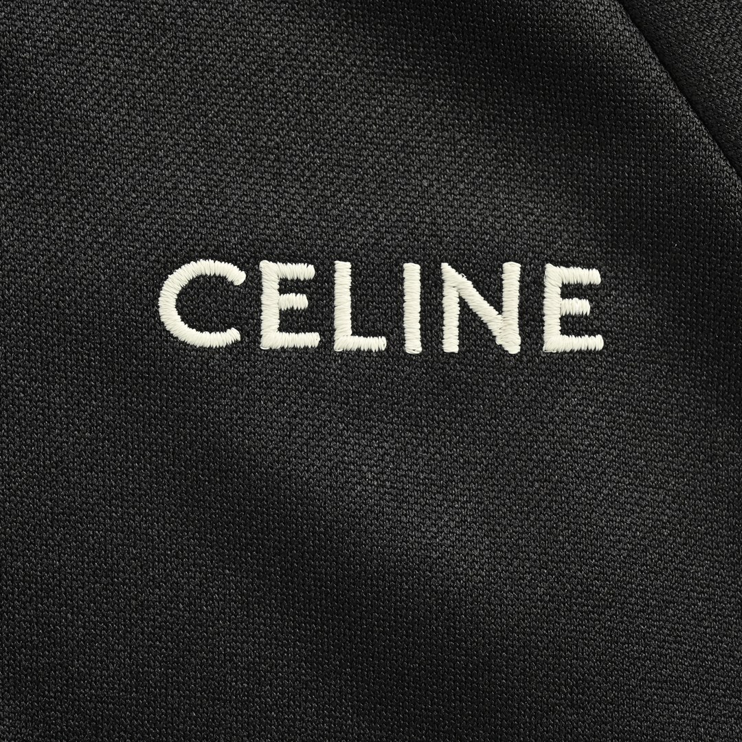 Celine/赛琳 24Fw 字母刺绣半拉链卫衣