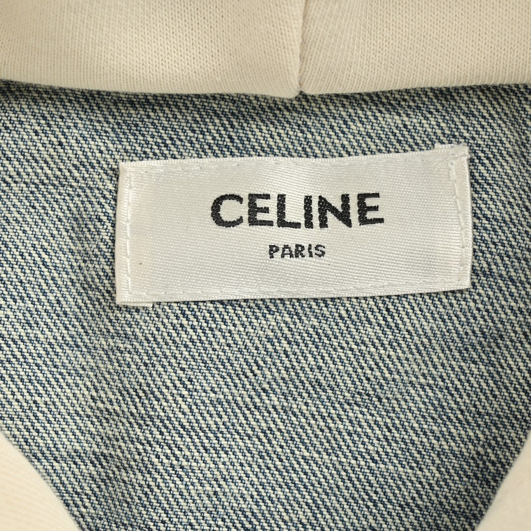 Celine/赛琳 23Fw 拼接连帽牛仔外套