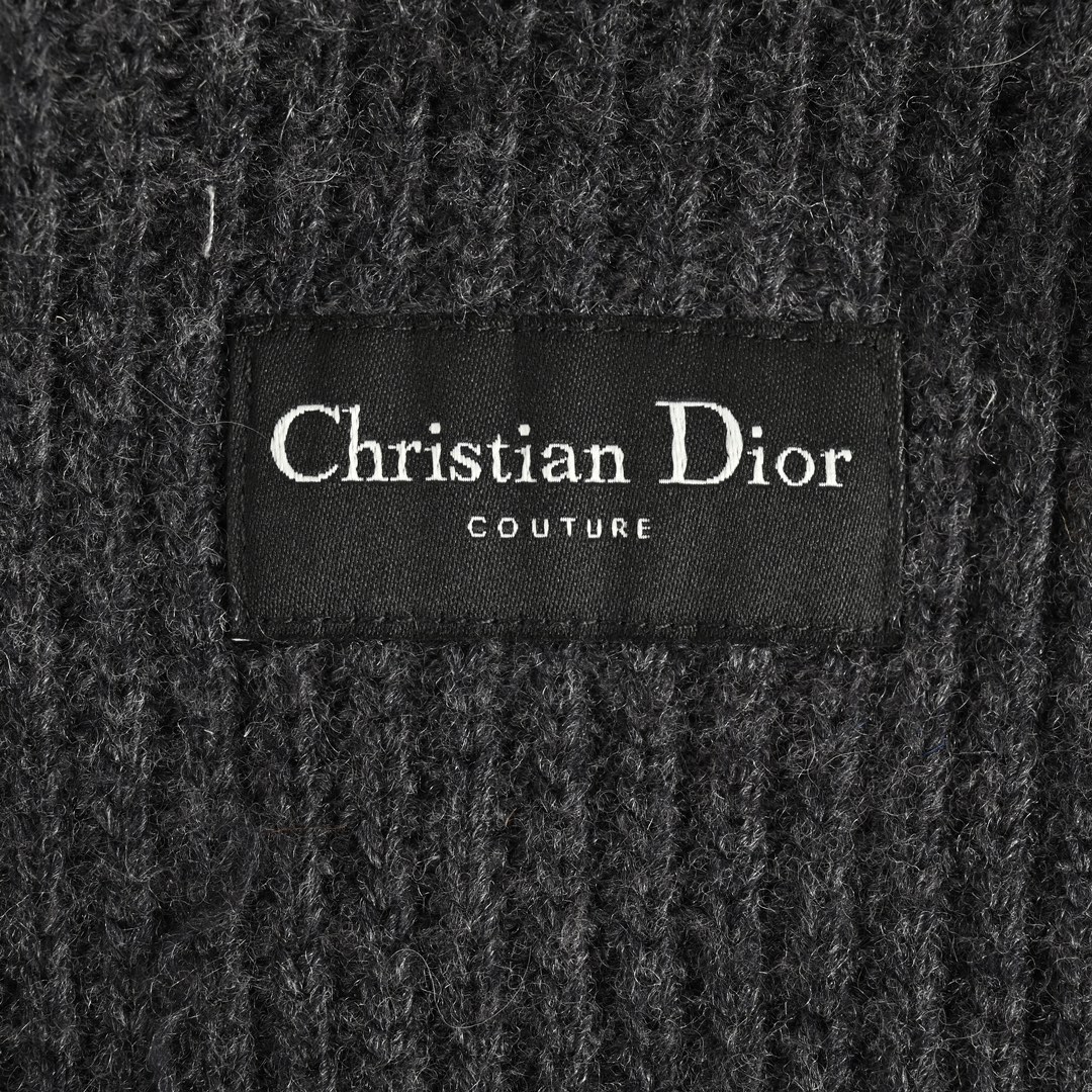 Dior/迪奥 24Fw 袖子拉链羊毛毛衣 二四秋季男装系列新品 采用灰色绵羊毛精心制作