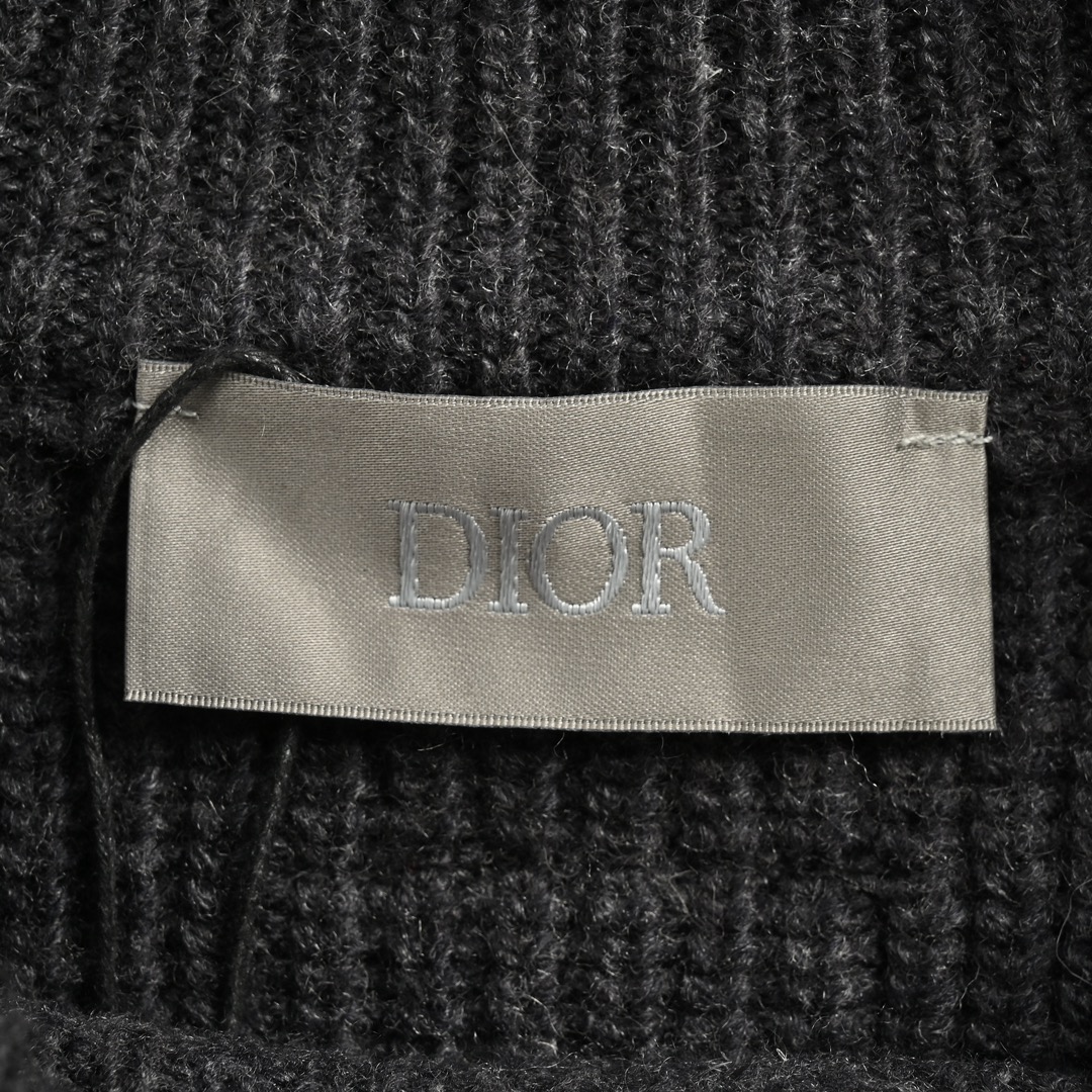 Dior/迪奥 24Fw 袖子拉链羊毛毛衣 二四秋季男装系列新品 采用灰色绵羊毛精心制作