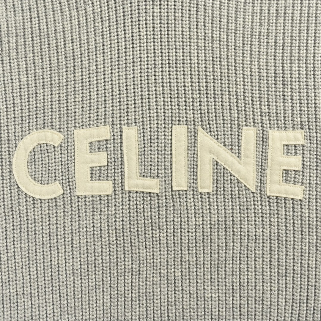 Celine/赛琳 23Fw 毛毡贴布字母连帽毛衣