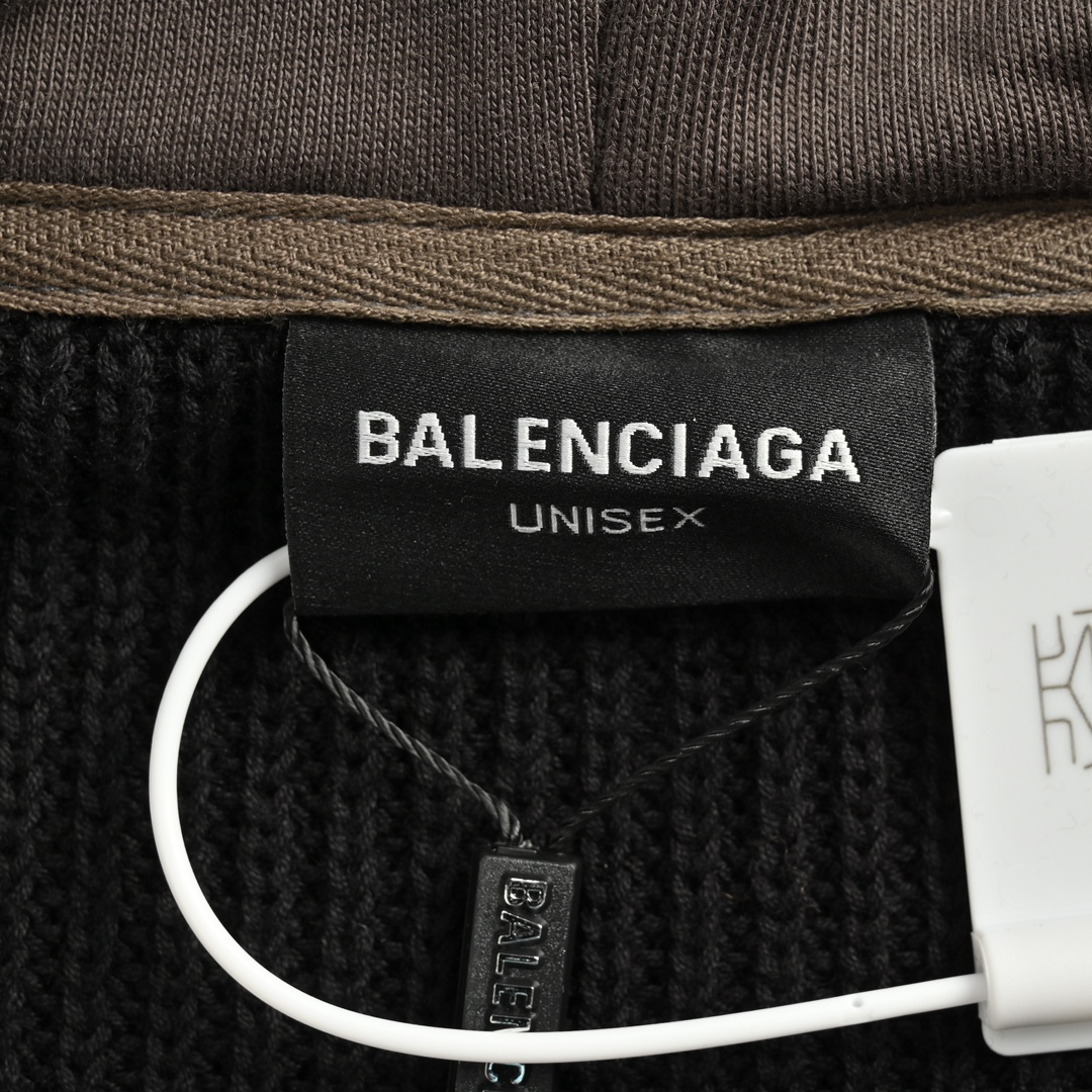 Balenciaga/巴黎世家 24Fw 重工假两件毛衣外套