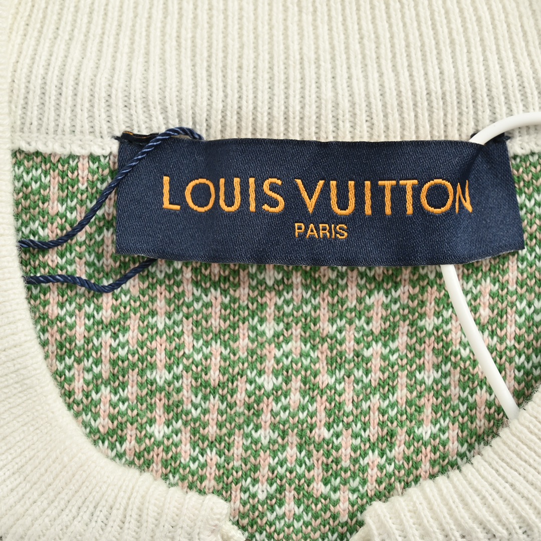 Louis Vuitton/路易威登 24Fw 棋盘格提花嵌花针织外套