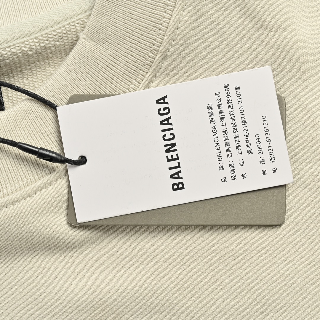 Balenciaga/巴黎世家 24Fw 美纹纸胶带印花圆领卫衣