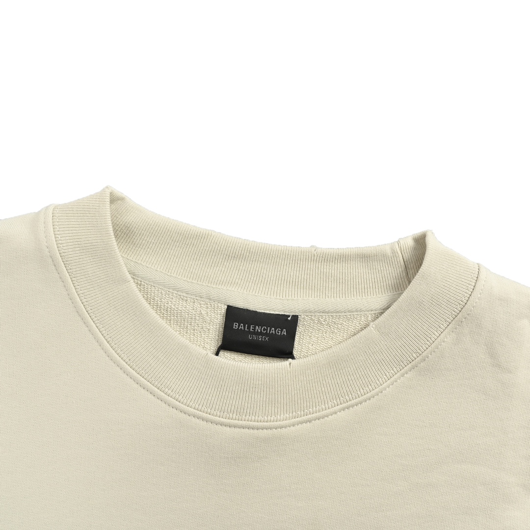 Balenciaga/巴黎世家 24Fw 美纹纸胶带印花圆领卫衣