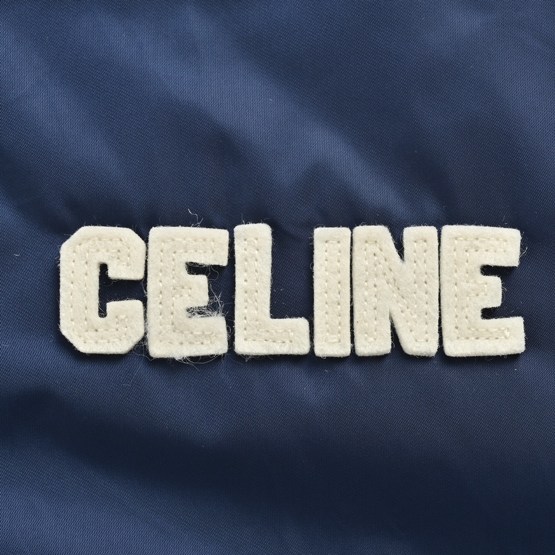 Celine/赛琳 24Fw 字母棒球服棉服外套 定制锦御温绒 字母为浮雕工艺 字母绣梦立体工艺