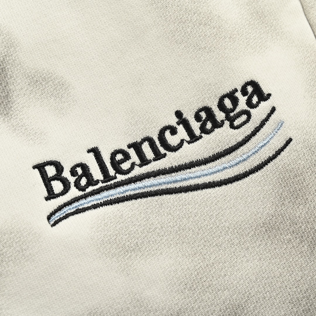 Balenciaga/巴黎世家 24Fw 刺绣可乐泥染水洗长裤