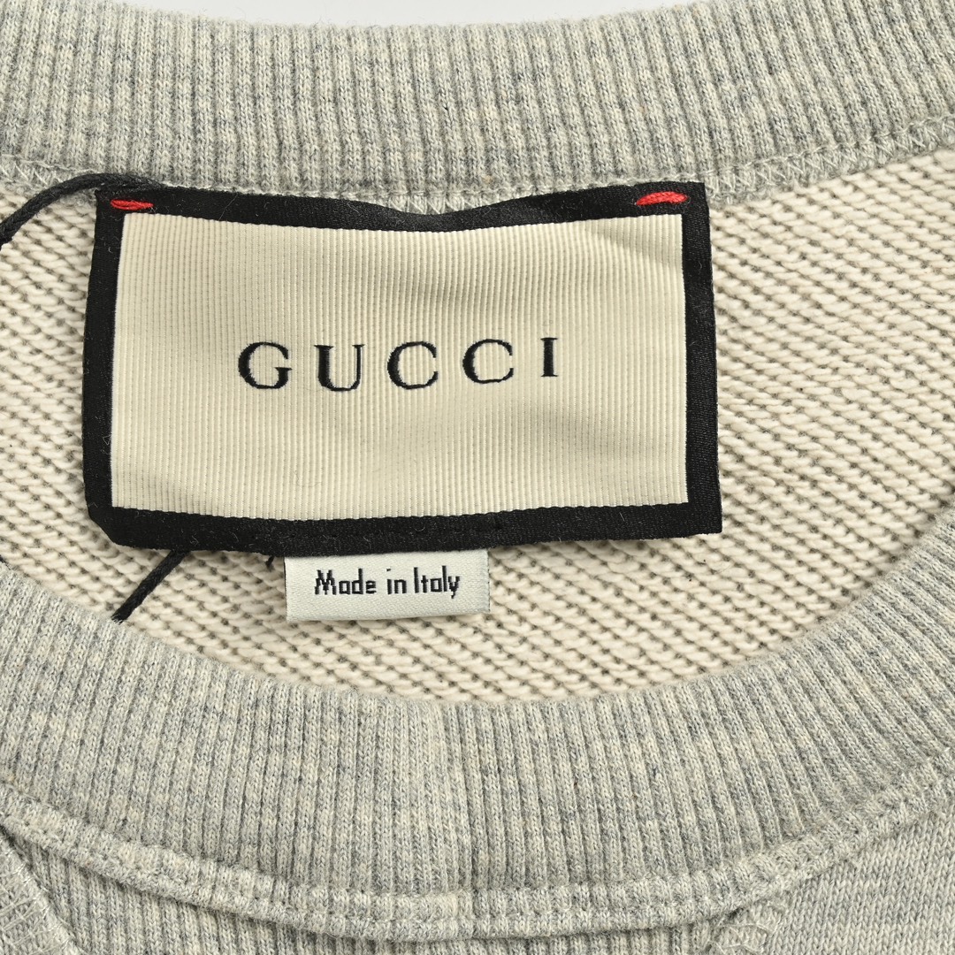 Gucci/古驰 24Fw 刺绣字母logo拼接假两件卫衣