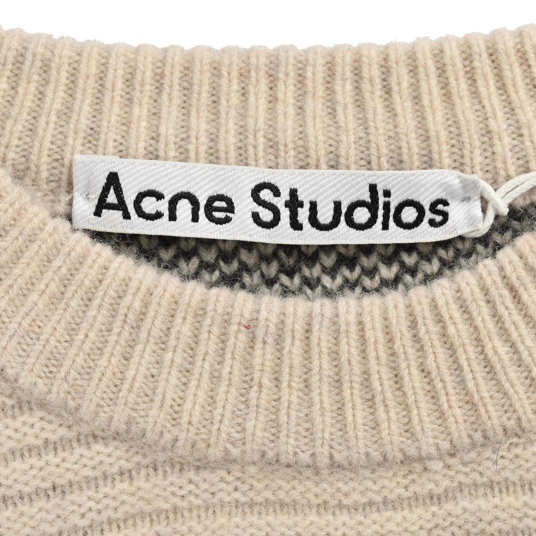 Acne studios 24Fw 拼接圆领毛衣