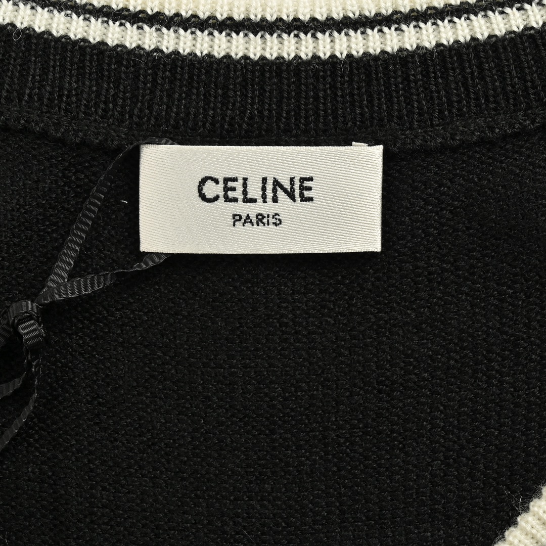 CELINE/赛琳 凯旋门V领套头毛衣