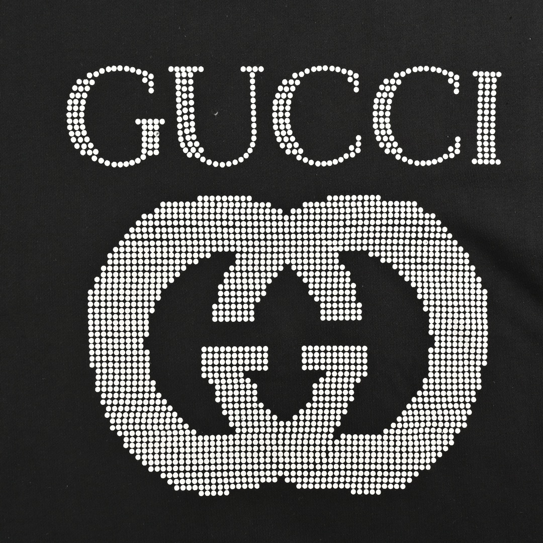 Gucci/古驰 24Fw 波点字母logo印花圆领卫衣