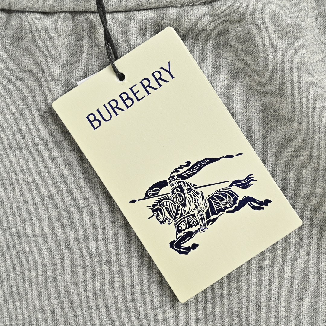 Burberry/巴宝莉 侧边压胶字母logo格纹长裤