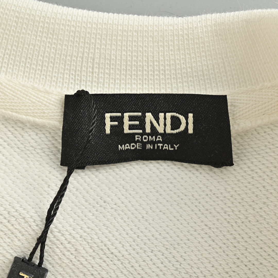 Fendi/芬迪 24Fw FF植绒圆领卫衣