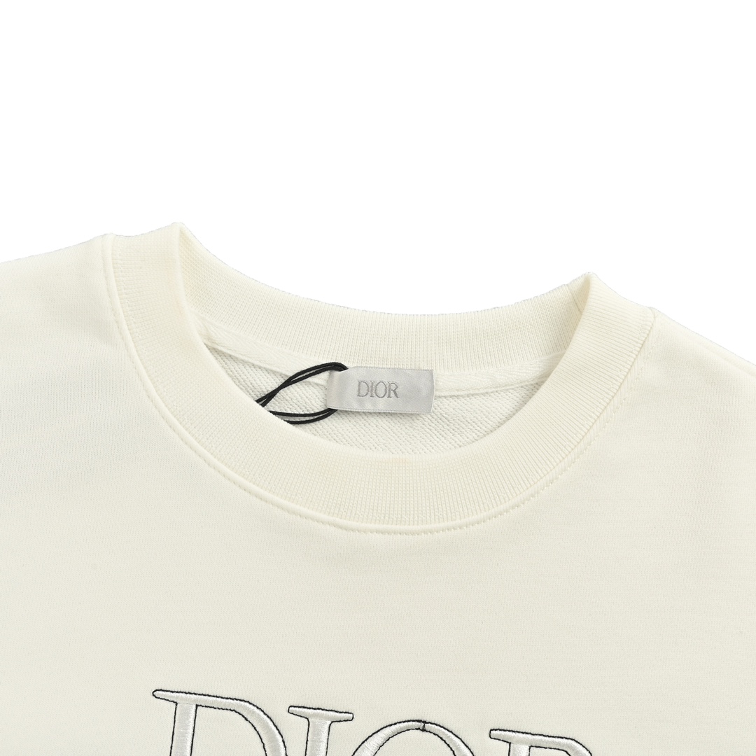 Dior/迪奥 24Fw 刺绣别针字母圆领卫衣