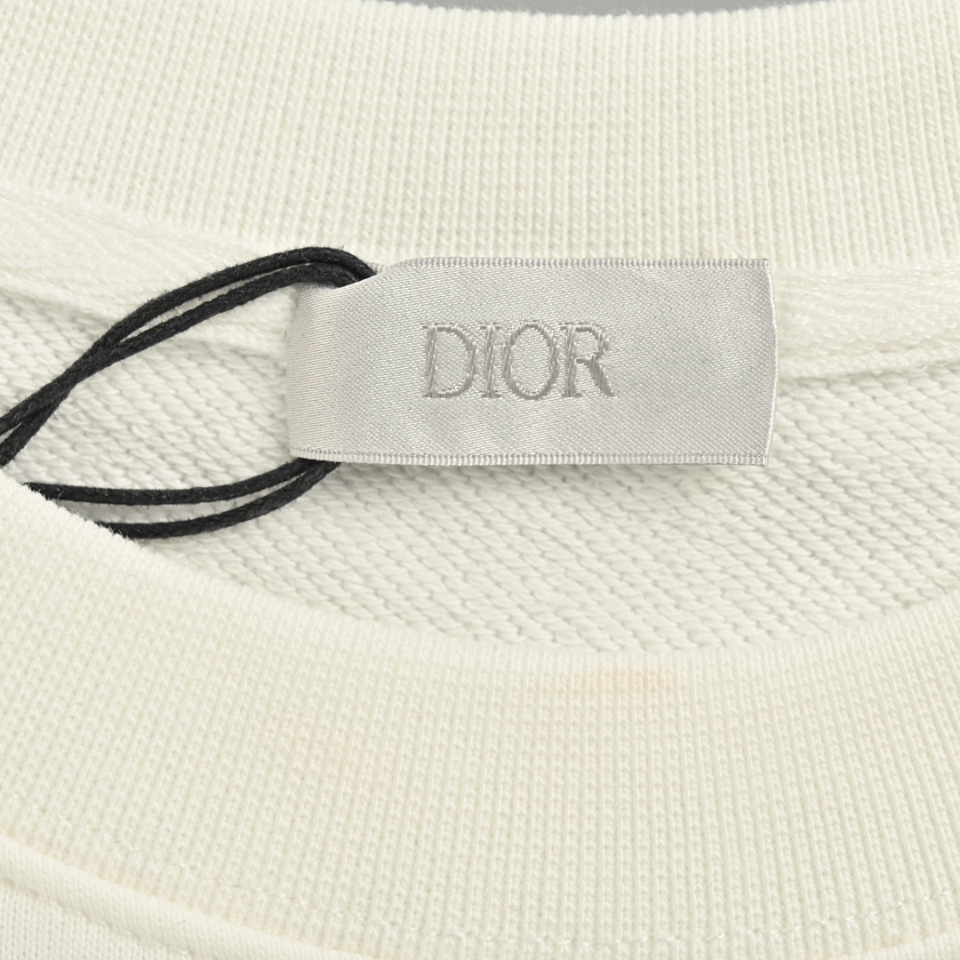 Dior/迪奥 24Fw 刺绣别针字母圆领卫衣