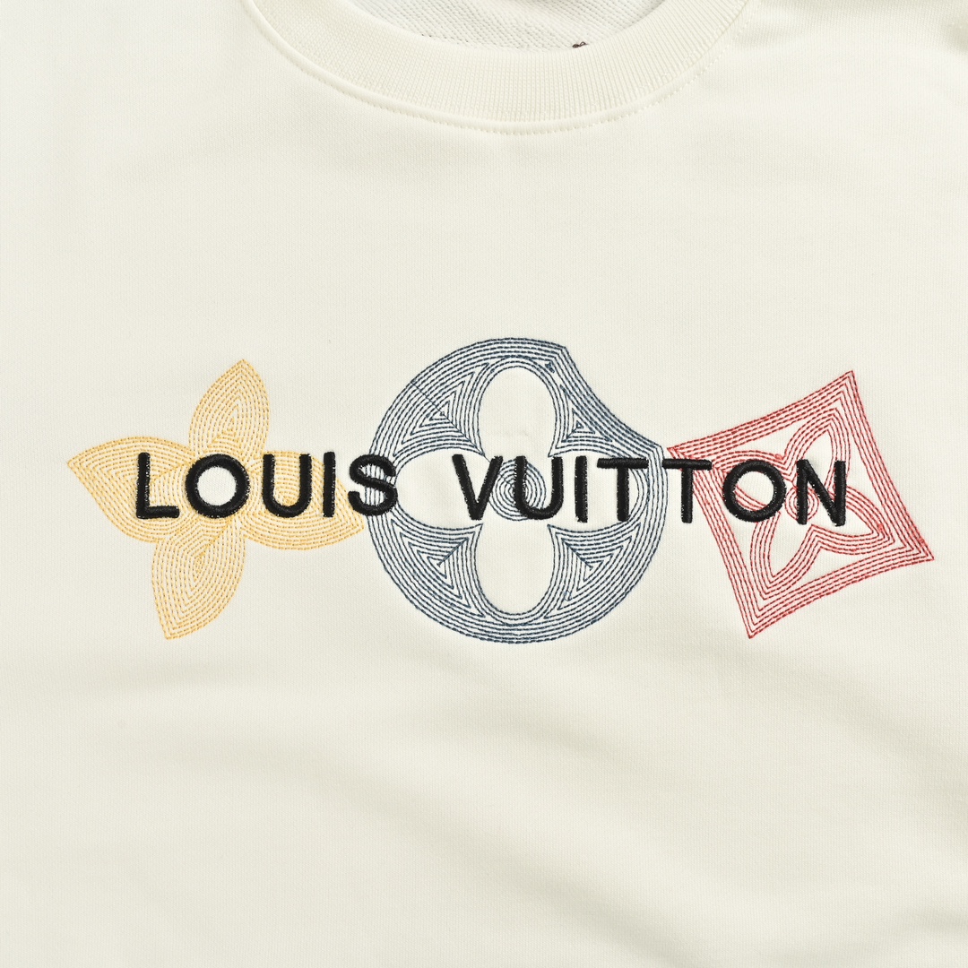 Louis Vuitton/路易威登 24Fw 经典刺绣四叶草logo圆领卫衣