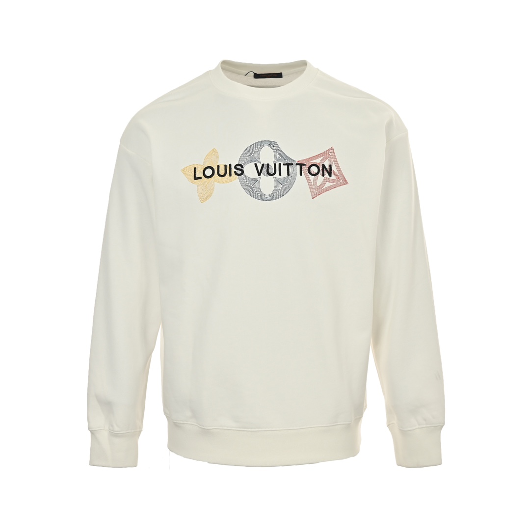 Louis Vuitton/路易威登 24Fw 经典刺绣四叶草logo圆领卫衣